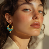 Crescent Turquoise Earrings