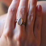 Moonstone Teardrop Ring